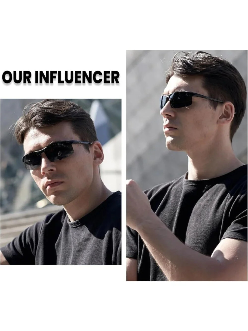 Ultralight Polarized Carbon Fiber Sunglasses for Men | UV400, Wrap Around